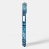 Pauwveer marmer blauw paars turquoise Case-Mate iPhone case (Achterkant / Rechts)