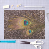 Pauwveer Met Glitters Tissuepapier (Craft)