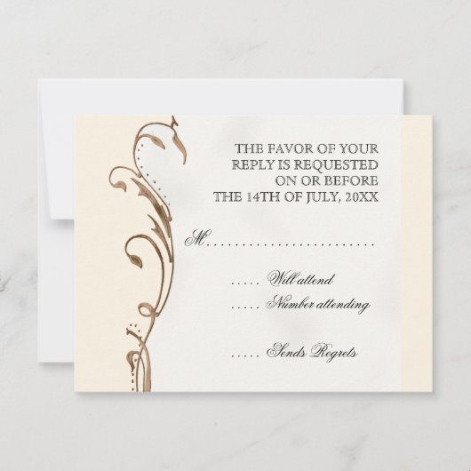 Pauwveer met Krullen - Trouw Uitnodiging (Voorkant)