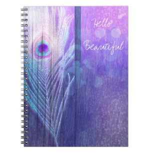 Pauwveer Paars Glam Boho Chic Glam Op Maat Notitieboek