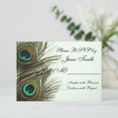 Pauwveer RSVP-kaart RSVP Kaartje (Staand voorkant)