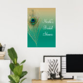 Pauwveer Zand- en Theal Boho Glam Banner Poster (Thuiskantoor)