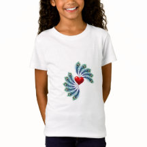 Pauwveerhart Grafische T-shirt | Indiase Liefde