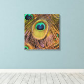 Pauwveerogen Canvasprint Canvas Afdruk (Insitu (Houten vloer))