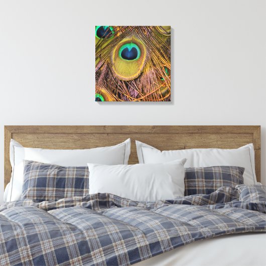 Pauwveerogen Canvasprint Canvas Afdruk (Insitu (Slaapkamer))