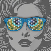 Pauwveerogen Retro Zonnebril