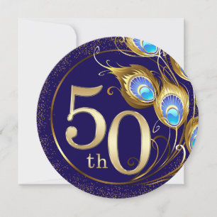 Pauwveren 50e Diamanten Huwelijksjubileum Kaart