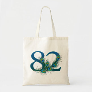 Pauwveren 82 Verjaardag Jubileum Mijlpaal Tote Bag