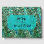 Pauwveren, abstract - modern  gastenboek (Voorkant)