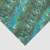 Pauwveren, abstract - patroon in acryl tissuepapier (Detail)