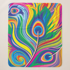 Pauwveren Abstracte Kunst Sherpa Deken
