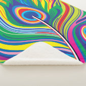 Pauwveren Abstracte Kunst Sherpa Deken (3/4)