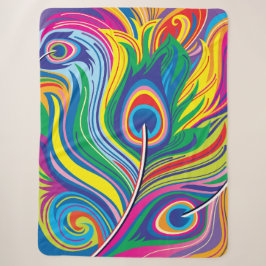 Pauwveren Abstracte Kunst Sherpa Deken