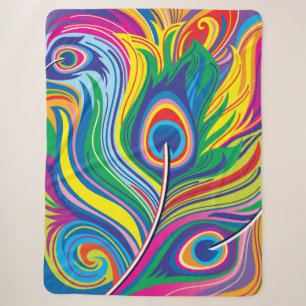 Pauwveren Abstracte Kunst Sherpa Deken
