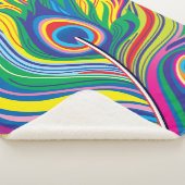 Pauwveren Abstracte Kunst Sherpa Deken (3/4)