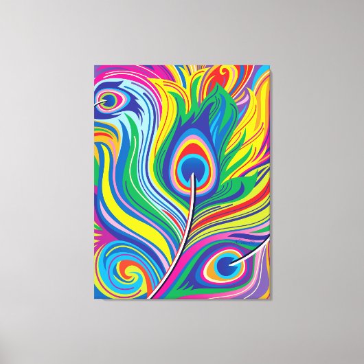 Pauwveren Canvas Afdruk (Voorkant)
