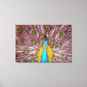 pauwveren canvas afdruk