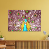 pauwveren canvas afdruk (Insitu (Woonkamer))