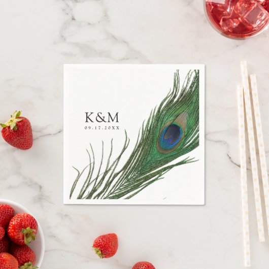 Pauwveren Evenwicht | Trouwfeest Servet (Insitu)