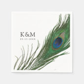 Pauwveren Evenwicht | Trouwfeest Servet (Voorkant)