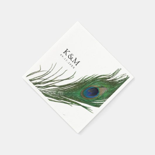 Pauwveren Evenwicht | Trouwfeest Servet (Hoek)