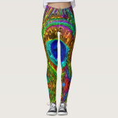 Pauwveren Glas Kunst 1 Leggings (Voorkant)