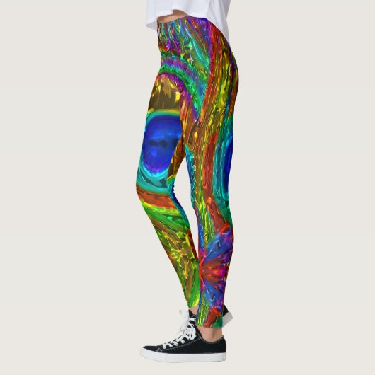 Pauwveren Glas Kunst 1 Leggings (Links)