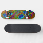 Pauwveren Glas Kunst 1 Skateboard (Horizontaal)