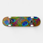 Pauwveren Glas Kunst 1 Skateboard (Horizontaal)