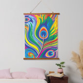 Pauwveren Hangend Wandkleed (Slaapkamer)