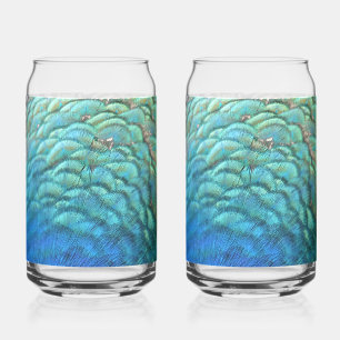 Pauwveren I Kleurrijk Abstract Natuurontwerp Blikvorm Glas