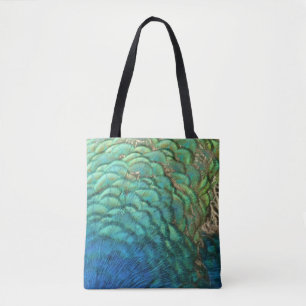 Pauwveren I Kleurrijk Abstract Natuurontwerp Tote Bag
