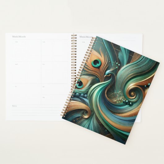 Pauwveren in Abstracte Stroomplanner Planner (Display)