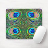 Pauwveren Kaleidoscoop Print Muismat (Met muis)