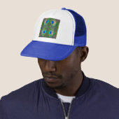 Pauwveren Kaleidoscoop Print Trucker Pet (In situ)