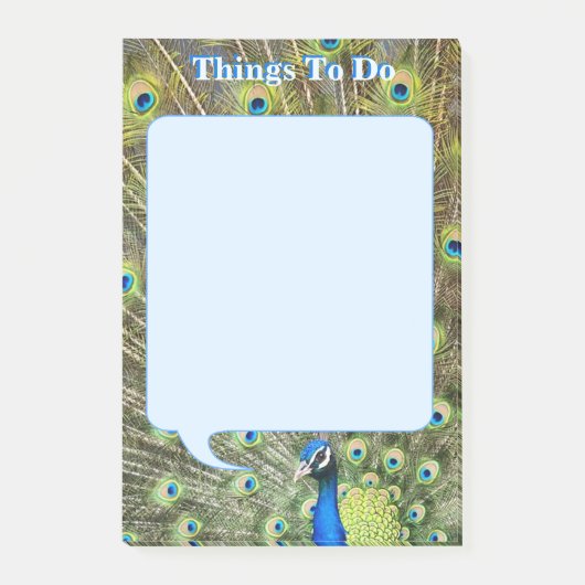 Pauwveren & kalligrafie Dingen om te doen Post-it® Notes (Voorkant)