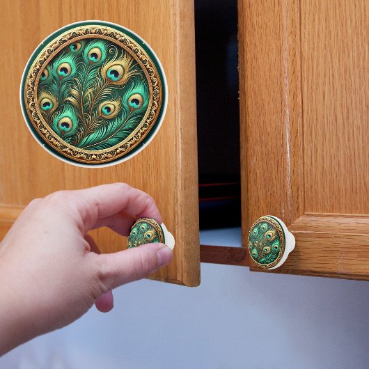 Pauwveren Keramische Knop