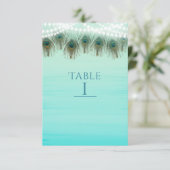 Pauwveren & Lichten Rustieke Tafel Nummerkaart Kaart (Staand voorkant)