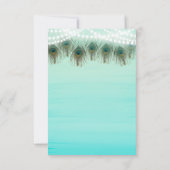 Pauwveren & Lichten Rustieke Tafel Nummerkaart Kaart (Achterkant)