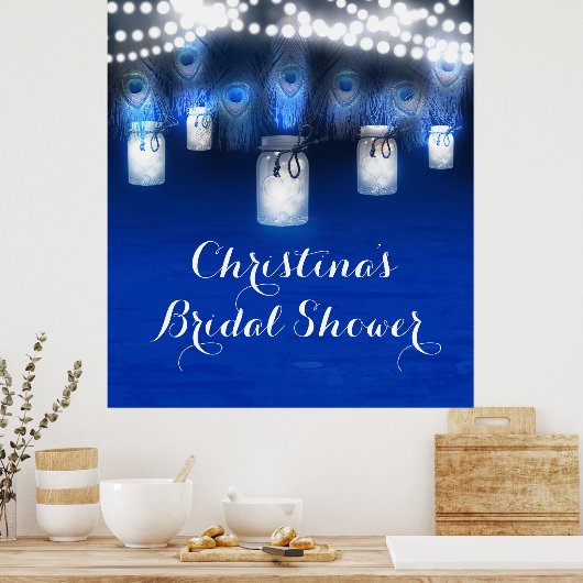 Pauwveren, Metselaars Pot Lichten Banner Poster (Keuken)