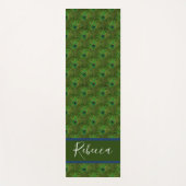 Pauwveren Monogram Naam Yogamatten Yogamat (Voorkant)