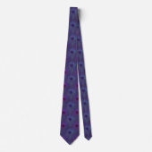 Pauwveren Navy Blauwe Glitter Herenstrik Hals Stropdas (Voorkant)