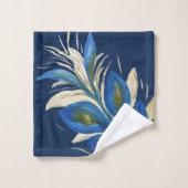 Pauwveren Waterverf Geluk Bad Handdoek (Wasdoekje)
