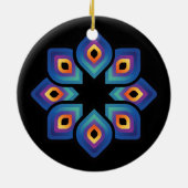 Pauwvlame (radiaal) keramisch ornament (Achterkant)