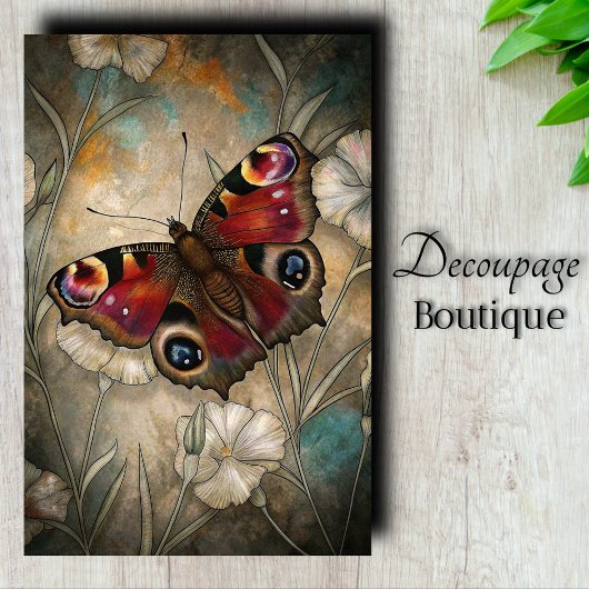 Pauwvlinder Decoupage Tissuepapier