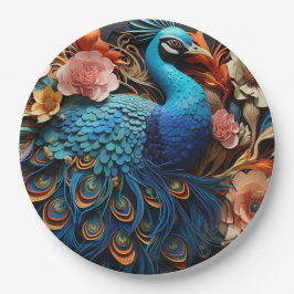 Pauwvlinderrozen Elegant Mooi Papieren Bordje