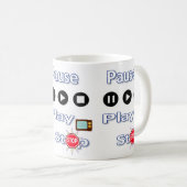 Pauze, afspelen, Mok stoppen (Voorkant rechts)