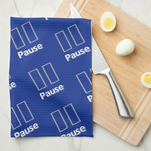 Pauze Blauwe Keuken Handdoek (Quarter Fold)
