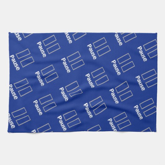 Pauze Blauwe Keuken Handdoek (Horizontaal)