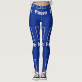 Pauze Blauwe Leggings (Voorkant)